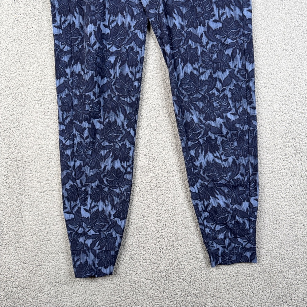Athleta Pants Womens Size 6T Blue Floral Trekkie North Jogger Textured Ankle NWT - Picture 7 of 16